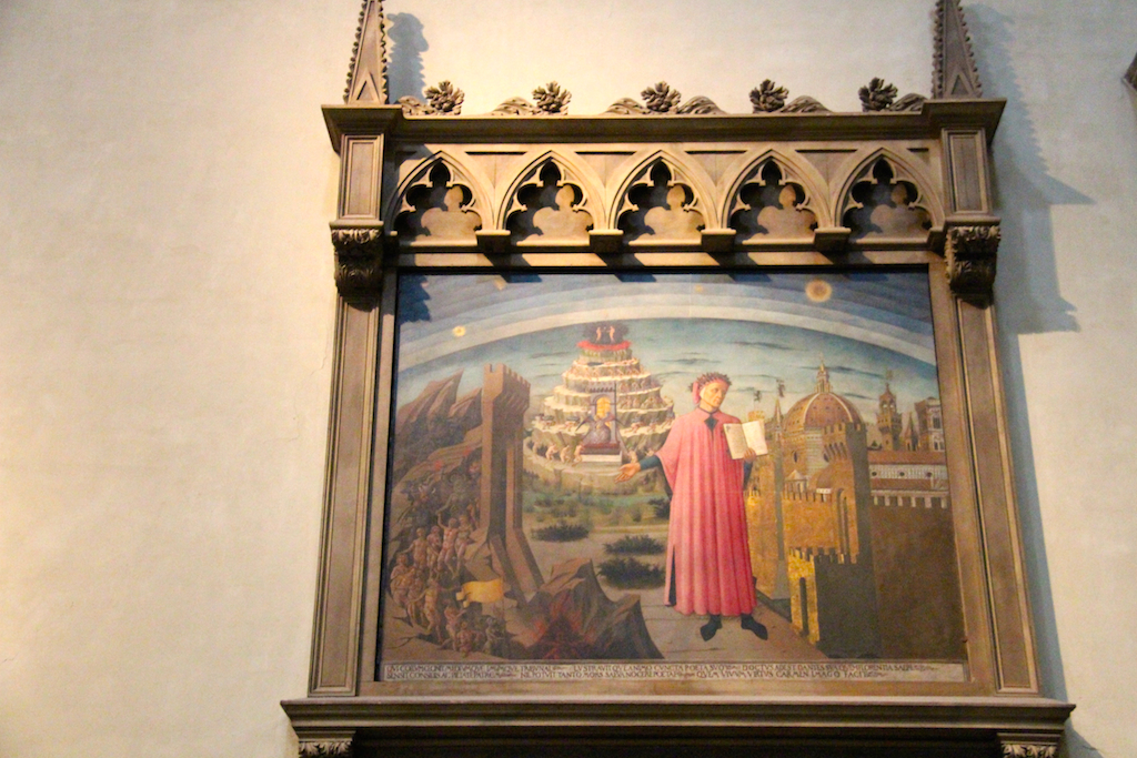 Guide Florence-25 Duomo Dante expliquant la Divine Comédie
